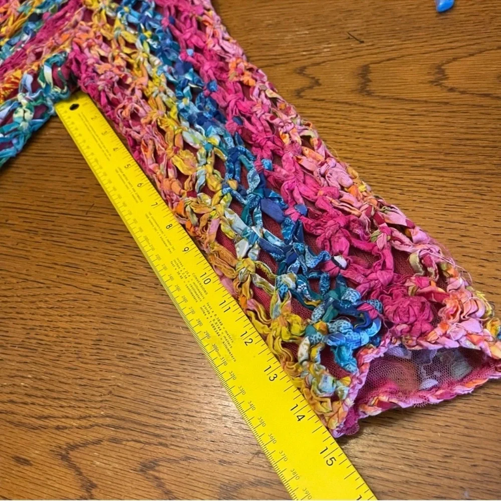 Sandy Starkman Colorful Open-Front Cardigan - Picture 8 of 10